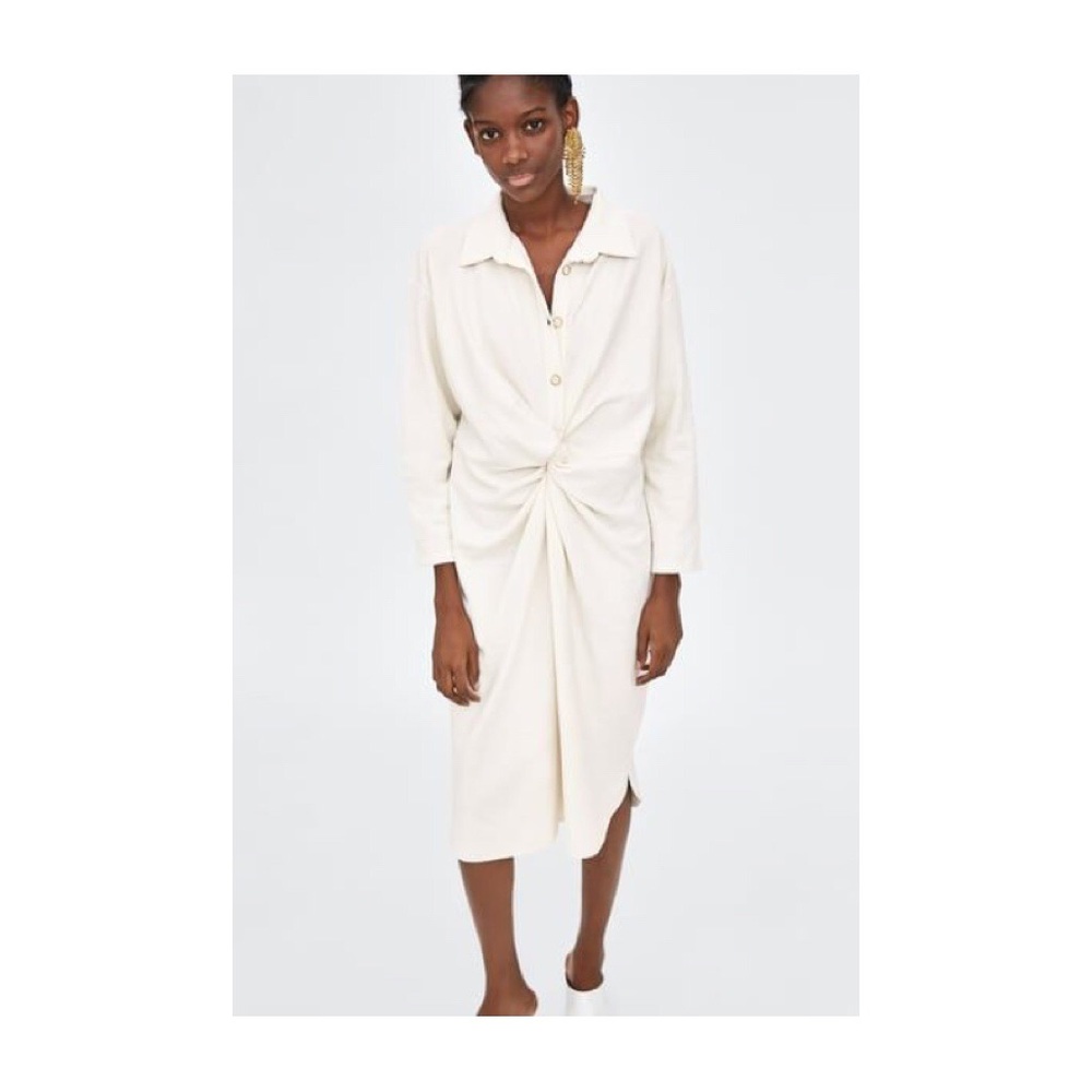 Zara shirt dress with knot